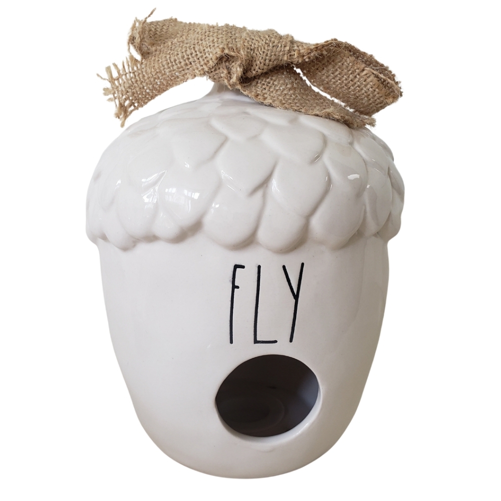 Rae Dunn "FLY" Birdhouse-Acorn